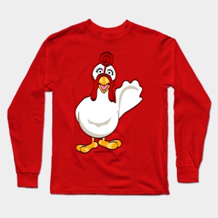 Giblet the STOP Chicken Long Sleeve T-Shirt